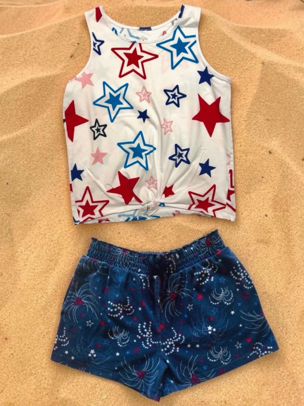 💜 Way to Celebrate Star Tank + Wonder Nation Star Shorts Outfit Girls XL (14–16)